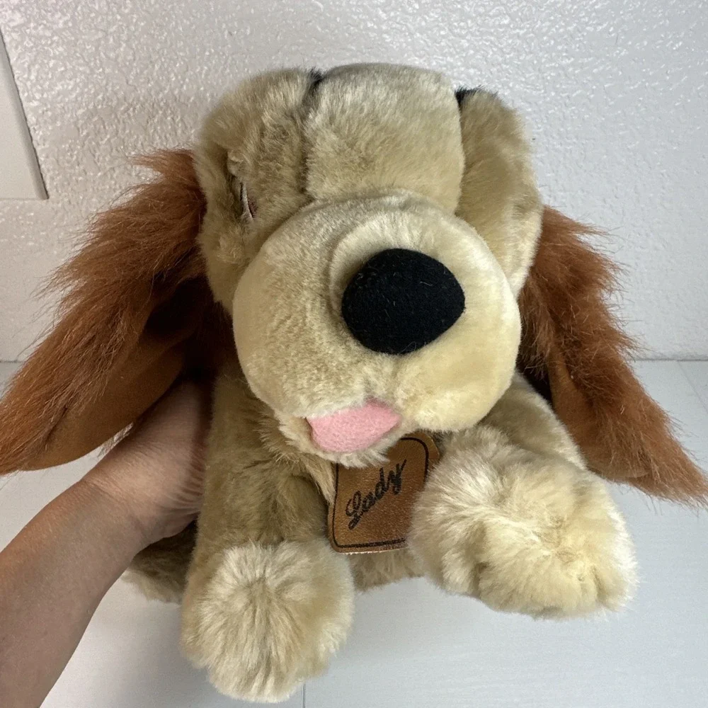 Vintage Disney Store  LADY and the Tramp Cocker Spaniel Plush Stuffed Animal 12